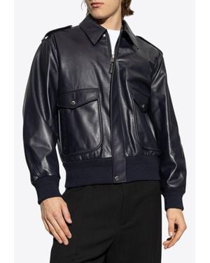 Givenchy Leather Zip-Up Jacket - Black