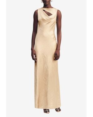 Shona Joy Andie Cowl-Neck Maxi Dress - Natural