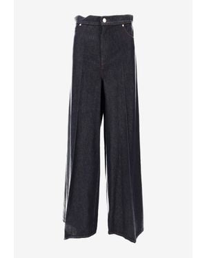 Max Mara Carmine Washed Straight-Leg Jeans - Blue