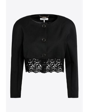 Chloé Cropped Wool Jacket - Black