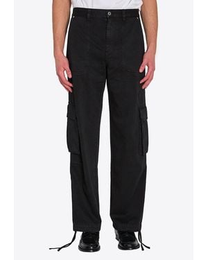 Loewe Straight-Leg Cargo Trousers - Black