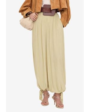 Chloé Fluid Pleats Pants - Natural