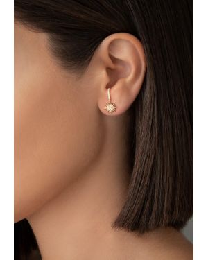 Falamank Diamond Splash Collection Single Ear Cuff - Black