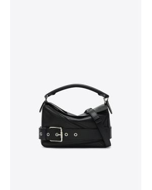 Loewe Small Puzzle Biker Top Handle Bag - Black