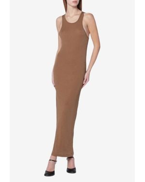 Entire studios Bodycon Sleeveless Midi Dress - Natural