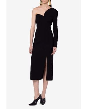 ROKSANDA Zahrah One-Shoulder Midi Dress - Black