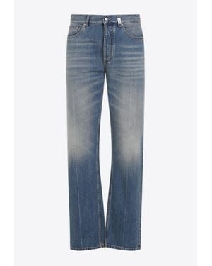 McQueen Straight-Leg Jeans - Blue