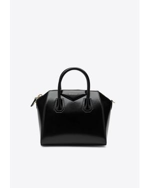 Givenchy Small Antigona Leather Top Handle Bag - Black