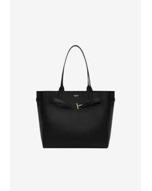 Tom Ford Medium Audrey Leather Tote Bag - Black