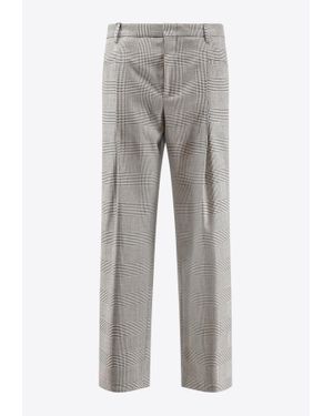 Dolce & Gabbana Houndstooth Wool Pants - Gray
