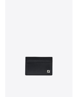 Fendi Ff Squared Leather Cardholder - White