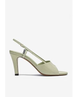 Miu Miu Ayers Slingback 80 Sandals - White