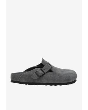Birkenstock Boston Suede Clogs - Gray