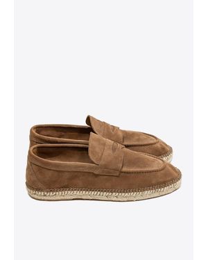 Eleventy Suede Loafers in Natural for Men | Lyst display picture 3