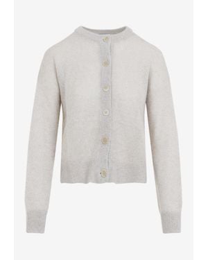 Brunello Cucinelli Mohair-Blend Knit Cardigan - White
