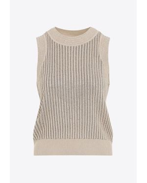 Ermanno Scervino Crystal-Embellished Tank Top - White