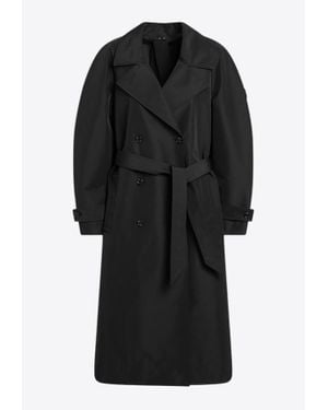 Moncler X Ee72 Zake Double-Breasted Trench Coat - Black