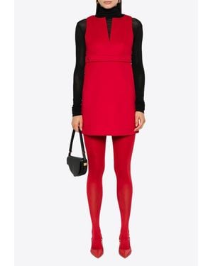 P.A.R.O.S.H. Leak Belted Mini Dress - Red