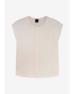 Pinko Silk Blossom Blouse - Natural