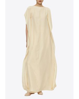 Ruohan Sora Silk Maxi Kaftan Dress - Natural