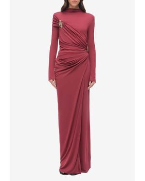 Jonathan Simkhai Izadora Long-Sleeved Midi Dress - Red