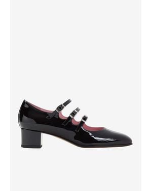 CAREL PARIS Kina 40 Mary-Jane Patent Leather Pumps - Black