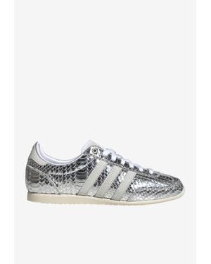 adidas Japan Metallic Snakeskin Leather Sneakers - White