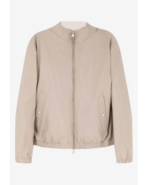BOSS Reversible Bomber Jacket - Natural
