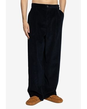 Moschino Corduroy Straight-Leg Pants - Black
