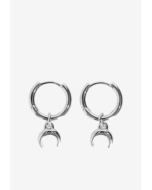 Marine Serre Moon Mini Hoop Earrings - Metallic