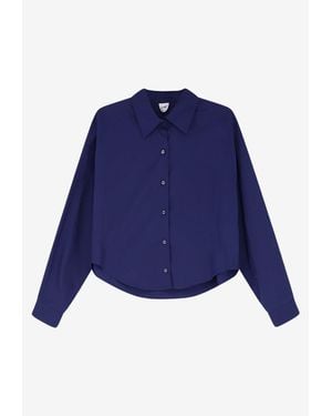 Aspesi Cropped Buttoned Shirt - Blue