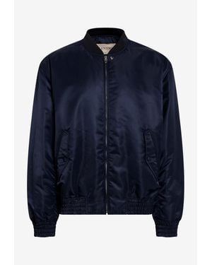 Valentino Zip-Up Bomber Jacket - Blue