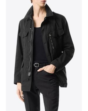 Tom Ford Cotton Twill Army Field Jacket - Black