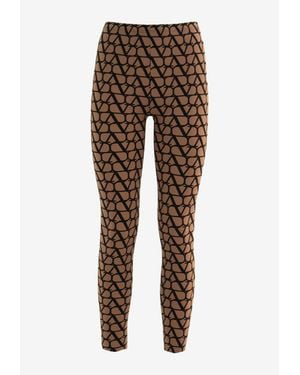 Valentino Toile Iconographe Leggings - Brown