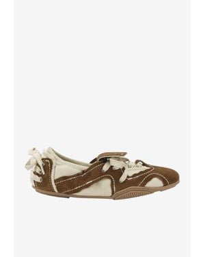 Acne Studios Suede And Nappa Leather Sneakers - White