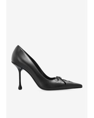 Jimmy Choo Scarlett 95 Nappa Leather Court Shoes - Black