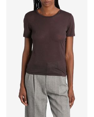 Anine Bing Sylvie Short-Sleeved T-Shirt - Brown