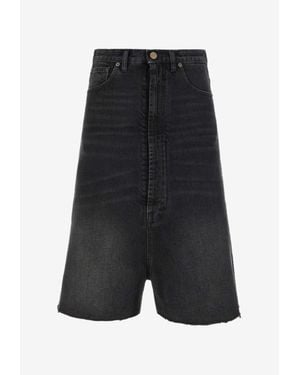 Maison Margiela Dropped-Rise Denim Shorts - Grey