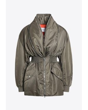 Givenchy Shawl-Collar Zip-Up Bomber Jacket - Grey