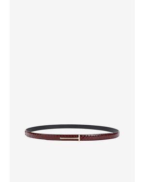 Tom Ford Python Leather Belt - White