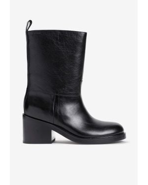 Bally 65 Mid-Calf Leather Boots - Black