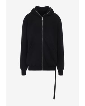 Rick Owens Gimp Zip-Up Hooded Sweatshirt - Black