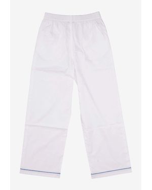 LA ROSE Signature Pajama Pants - White