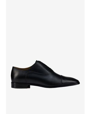 Christian Louboutin Greggory Cap-Toe Oxford Lace-Up Shoes - Black