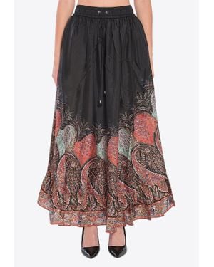 Zimmermann Rhiannon Ruffled Maxi Skirt - Brown