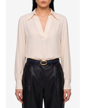 SUTTON NEW YORK Double Georgette Blouse - White
