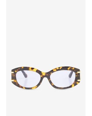 Dolce & Gabbana Dg Logo Oval Sunglasses - White
