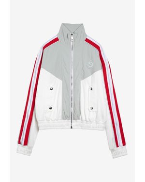 Gucci Signature Web Zip-Up Sweatshirt - Red
