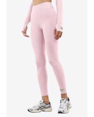 THE GIVING MOVEMENT x YOOX Logo Patch High-Rise Leggings - Pink