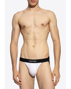 Tom Ford Logo Waistband Jockstraps - Blue